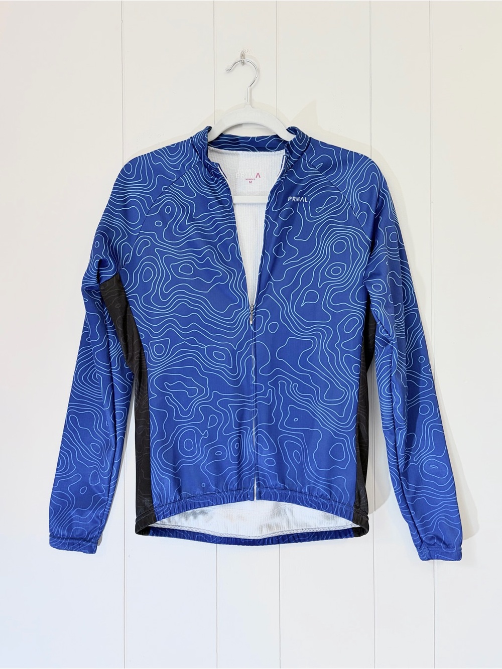 Primal Blue Topographic Cycling Jersey Jacket Full Zip Women’s Medium